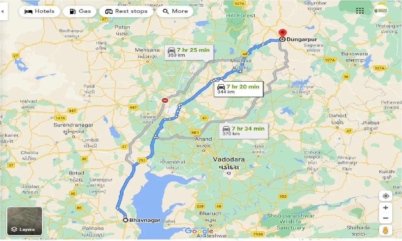 Bhavnagar To Dungarpur One Way bhavnagar-to-dungarpur-one-way