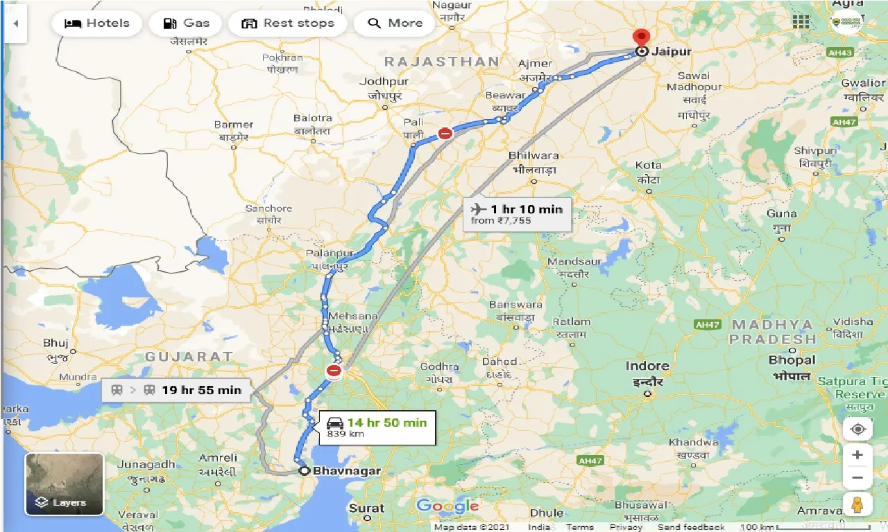 bhavnagar-to-jaipur-one-way