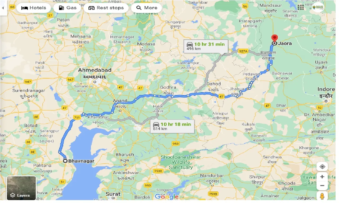 bhavnagar-to-jaora-taxi
