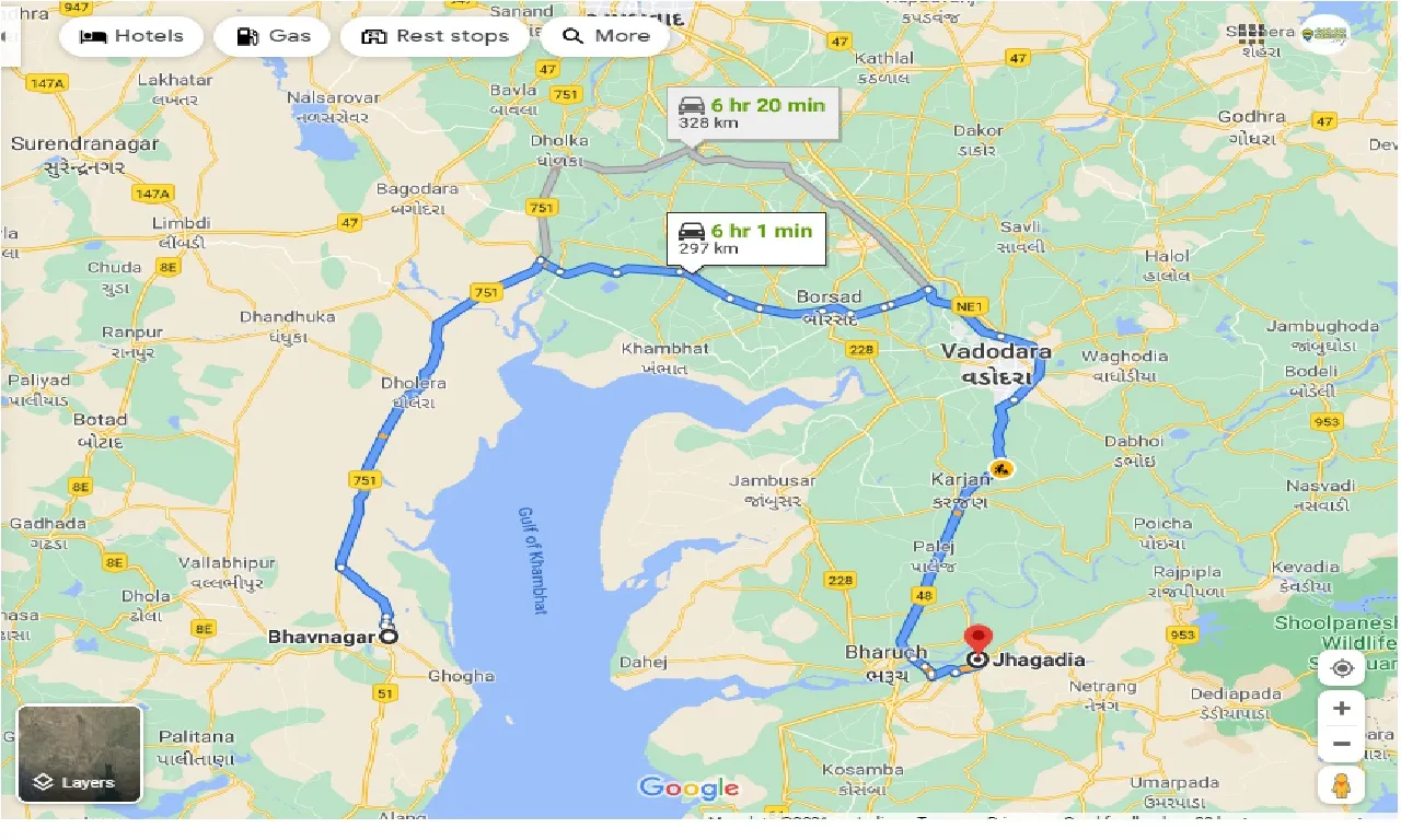 bhavnagar-to-jhagadia-one-way