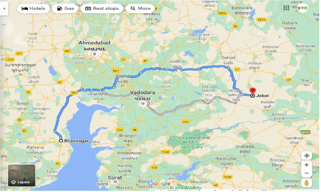 bhavnagar-to-jobat-taxi