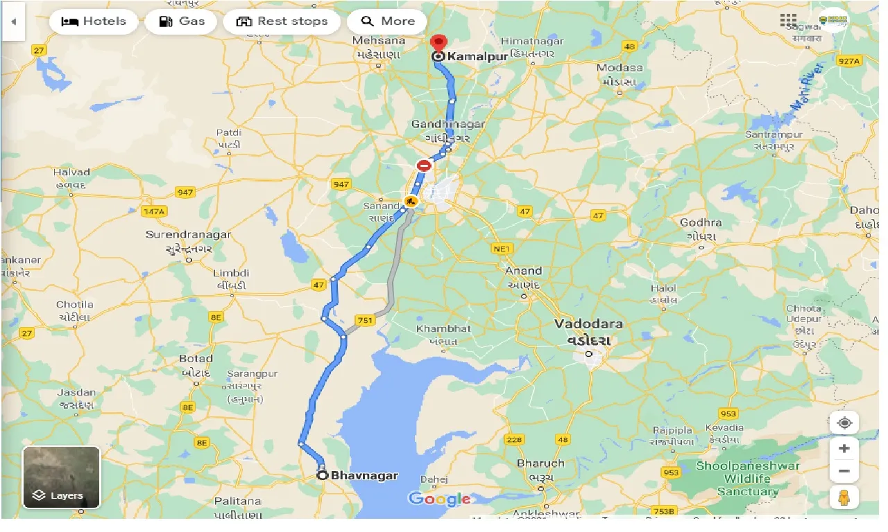 bhavnagar-to-kamlapur-taxi