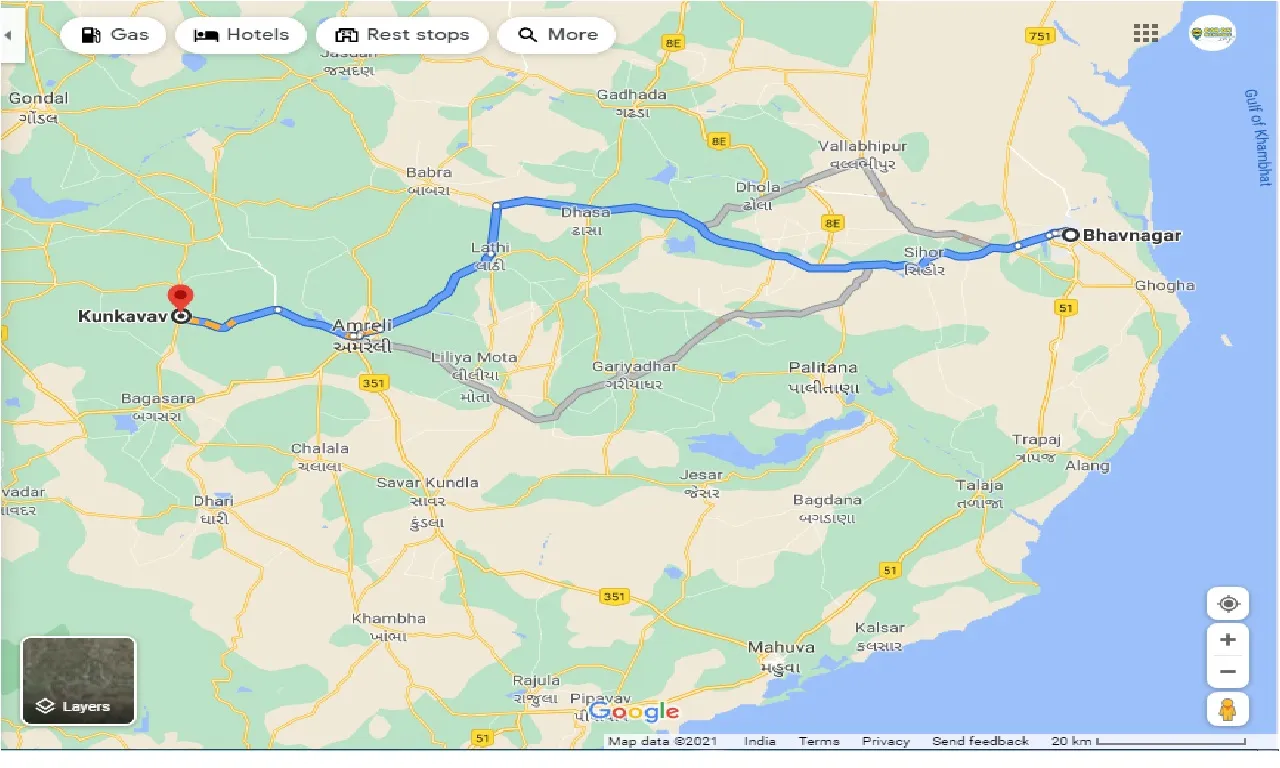 bhavnagar-to-kunkavav-one-way