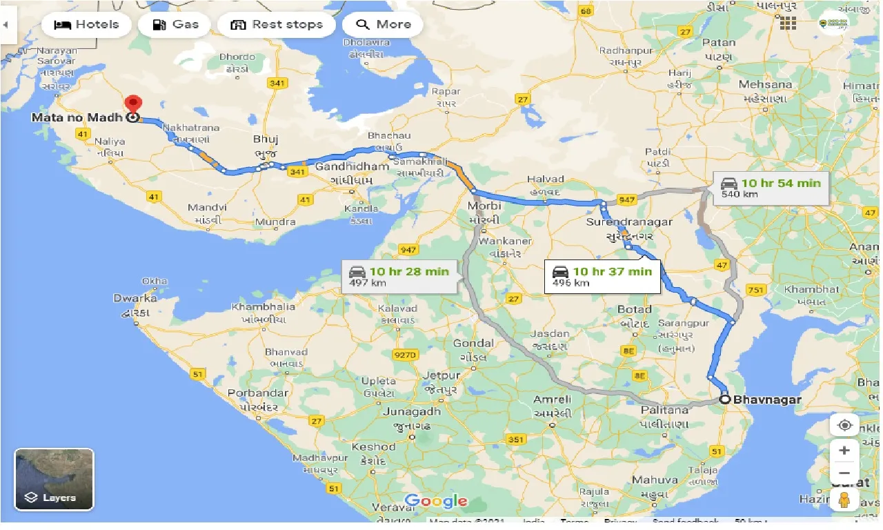 bhavnagar-to-mata-no-madh-one-way