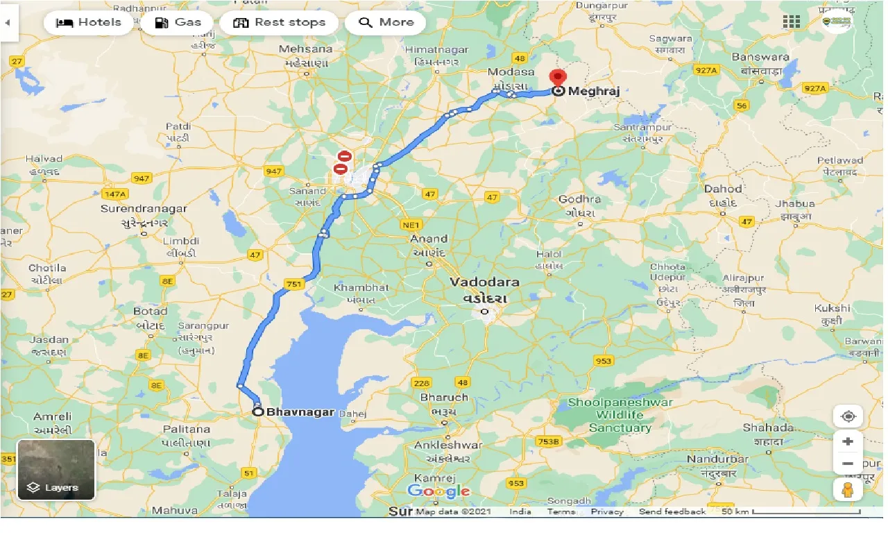 bhavnagar-to-meghraj-one-way