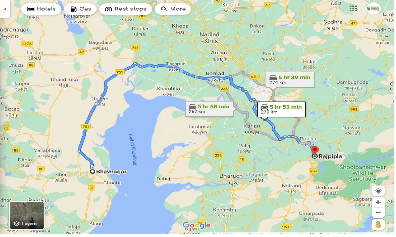 bhavnagar-to-rajpipla-one-way
