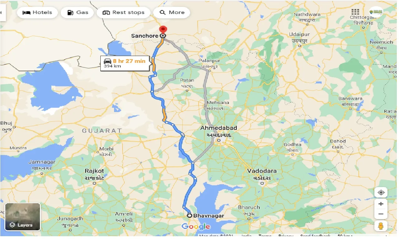 bhavnagar-to-sanchore-one-way
