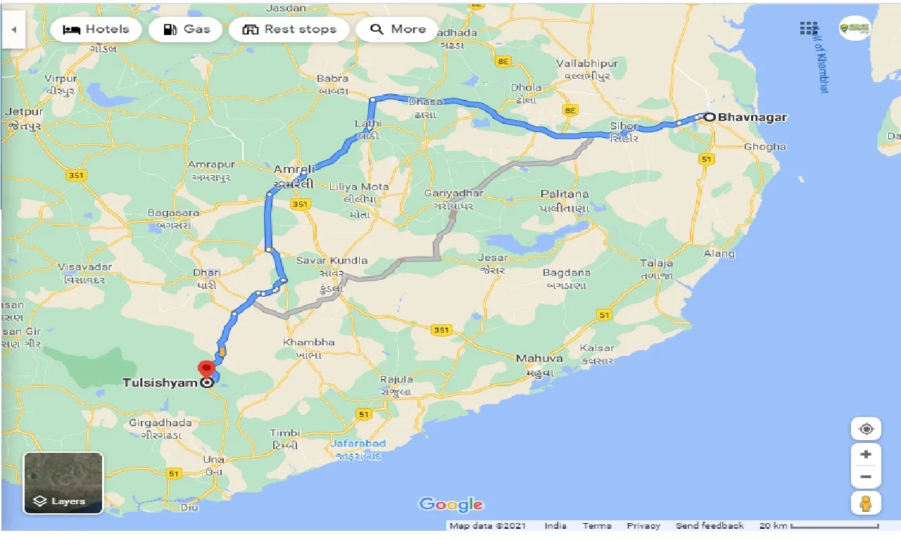bhavnagar-to-tulsishyam-one-way