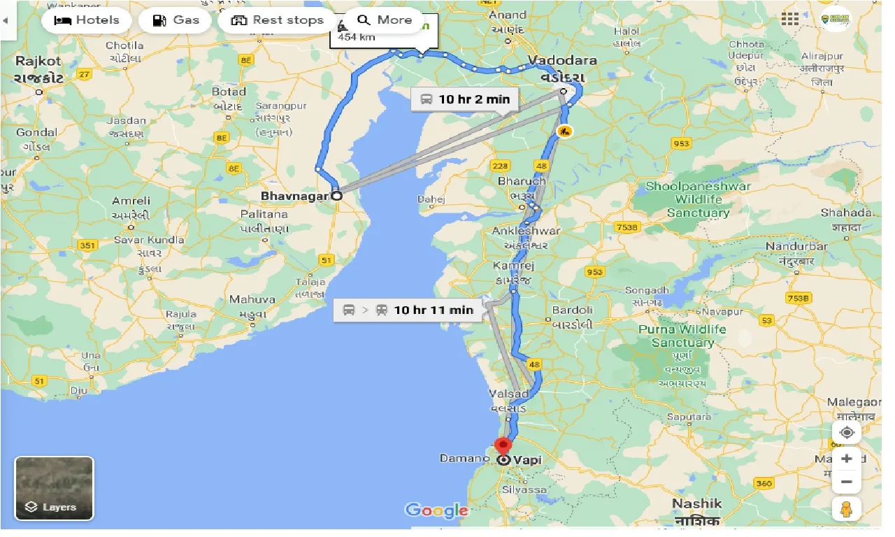 bhavnagar-to-vapi-one-way