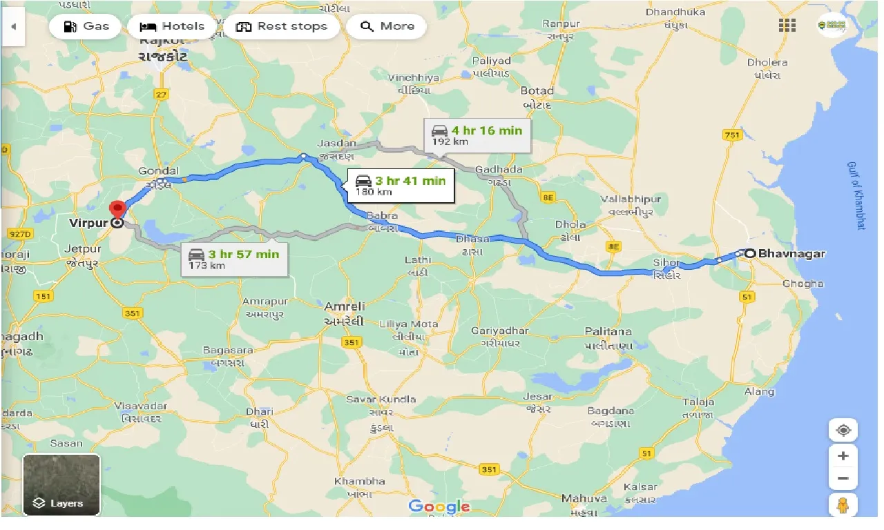 Bhavnagar To Virpur One Way bhavnagar-to-virpur-one-way