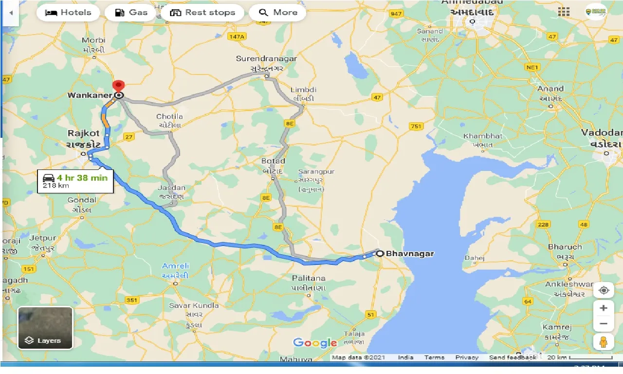 bhavnagar-to-wankaner-one-way