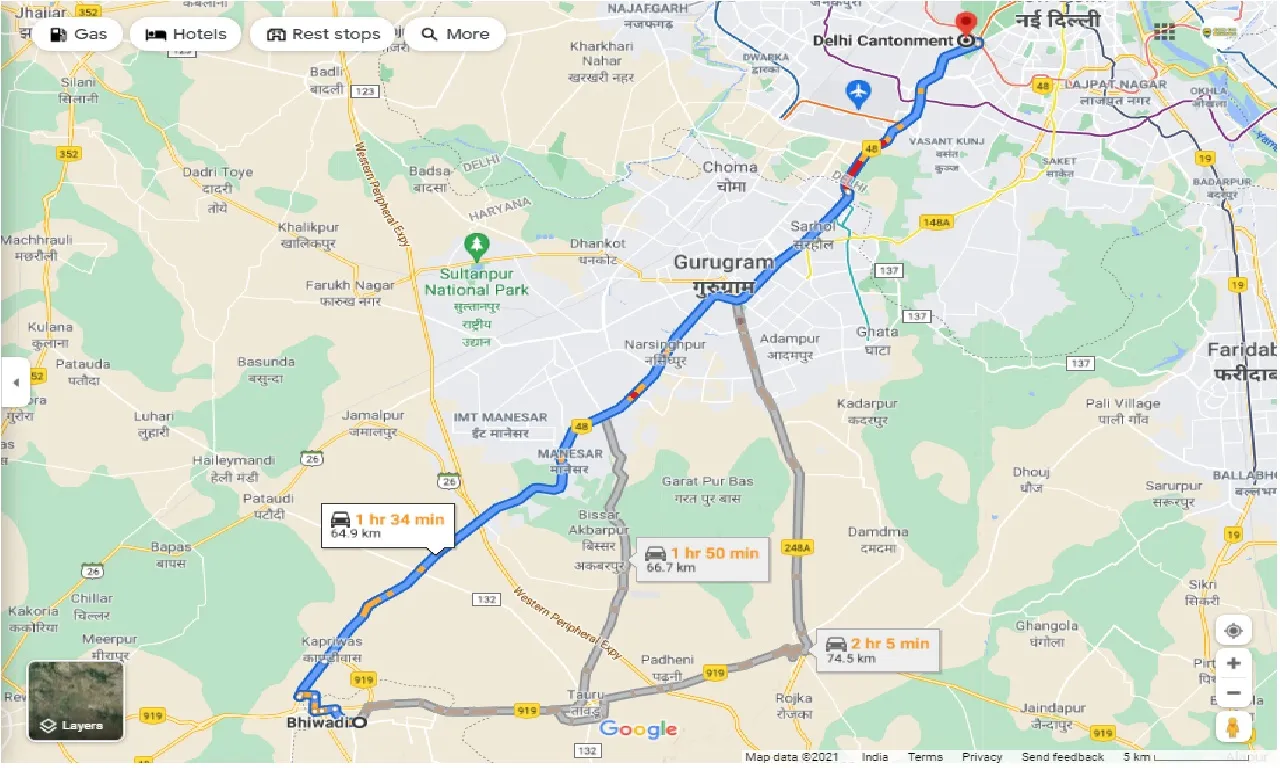 bhiwadi-to-delhi-cantt-one-way