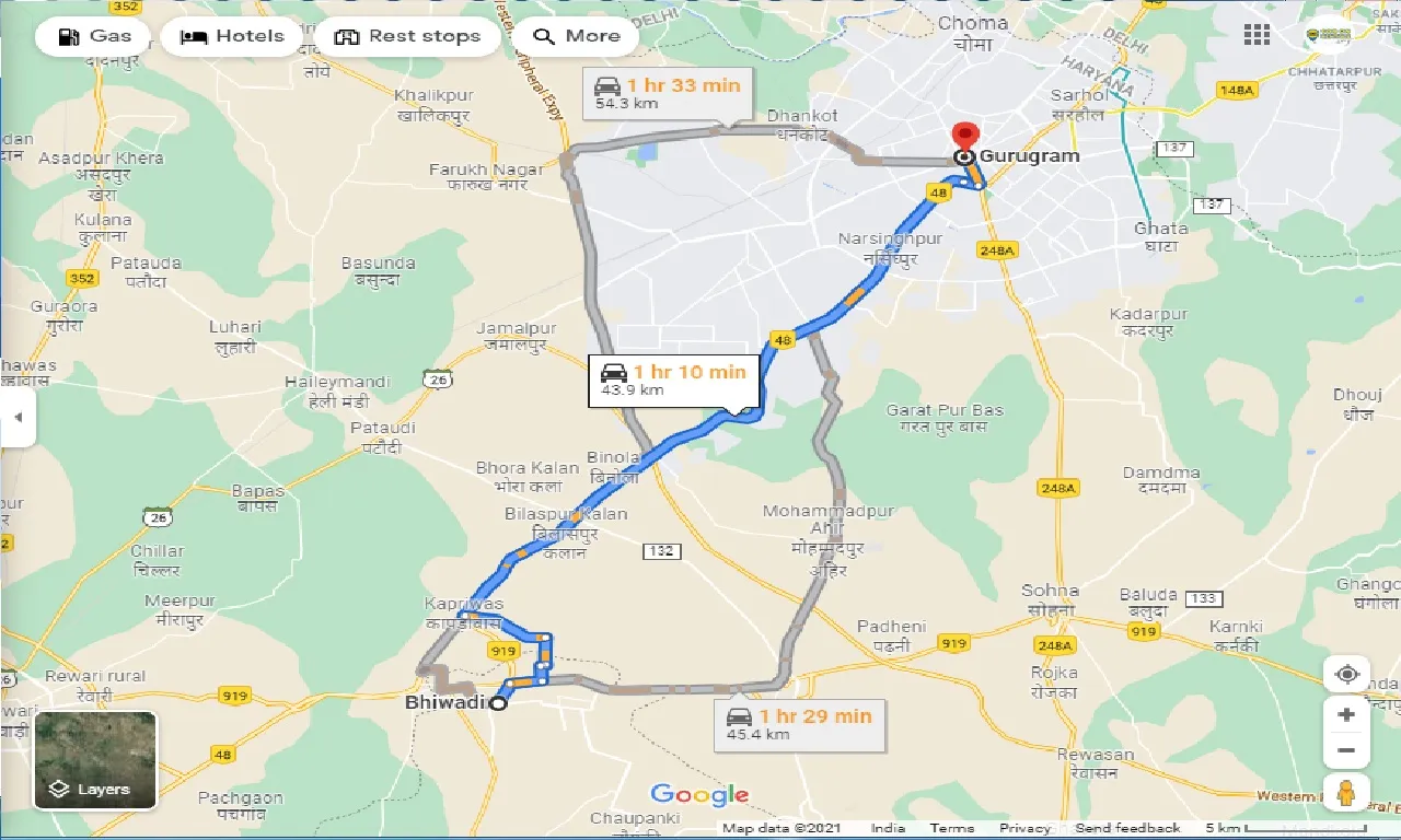 bhiwadi-to-gurgaon-one-way