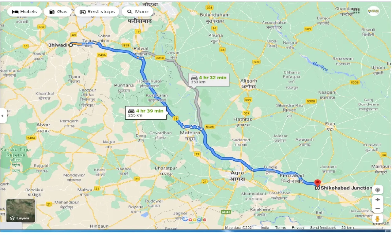 bhiwadi-to-shikohabad-jn-one-way