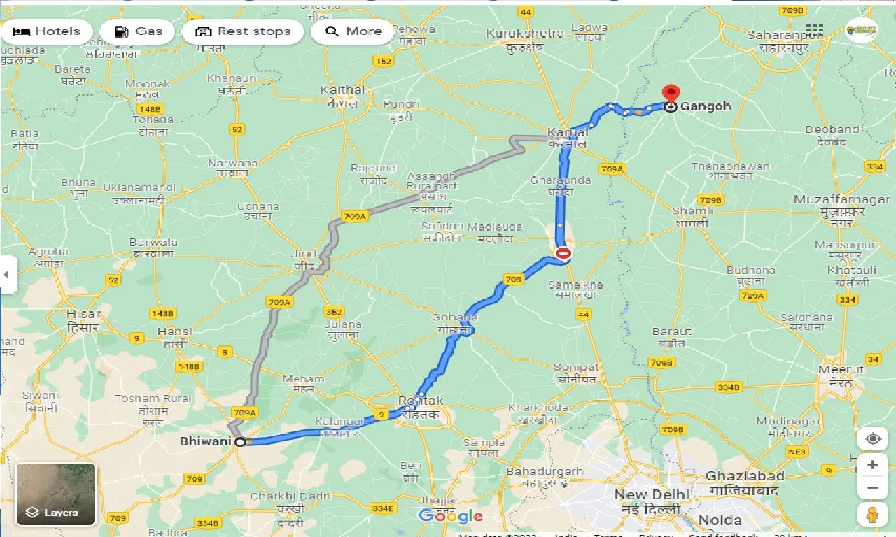 bhiwani-to-gangoh-one-way
