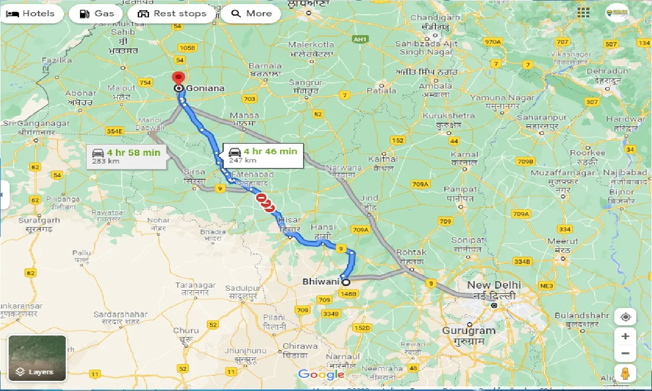 bhiwani-to-goniana-taxi
