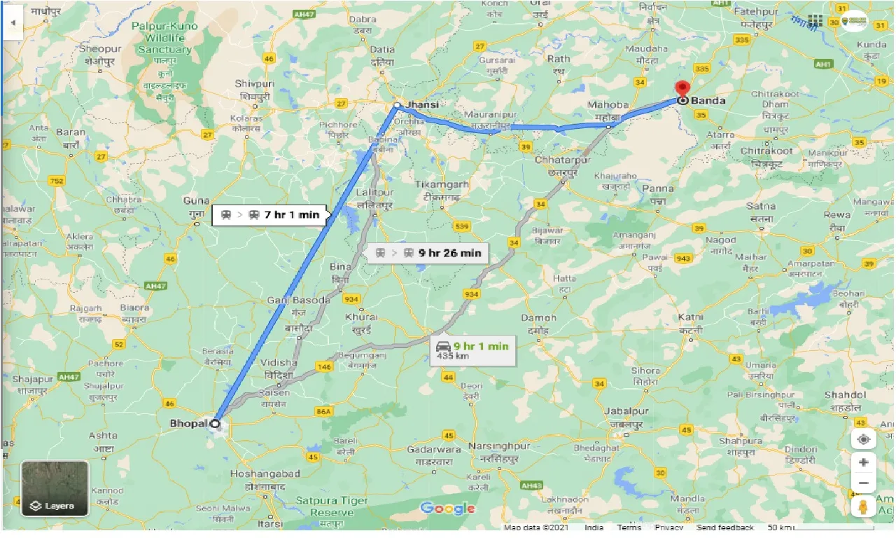 bhopal-to-banda-round-trip