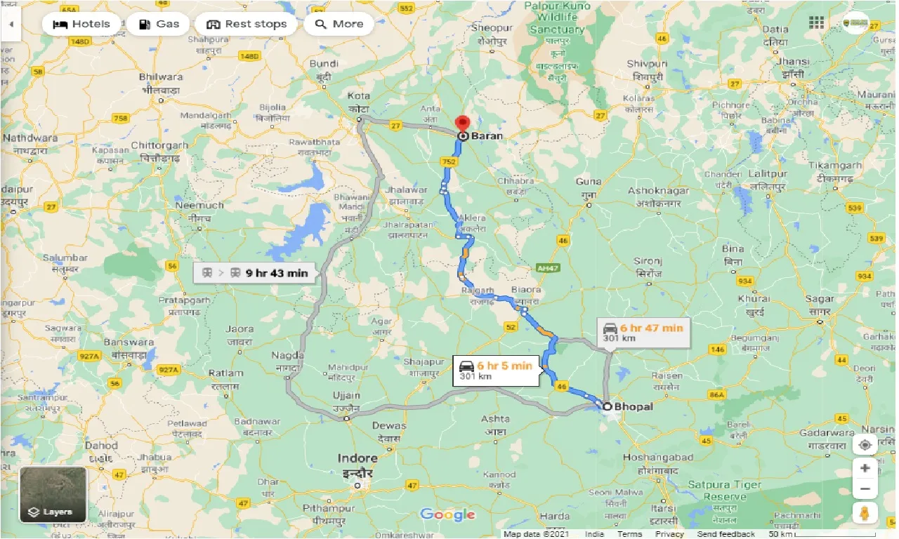 bhopal-to-baran-one-way