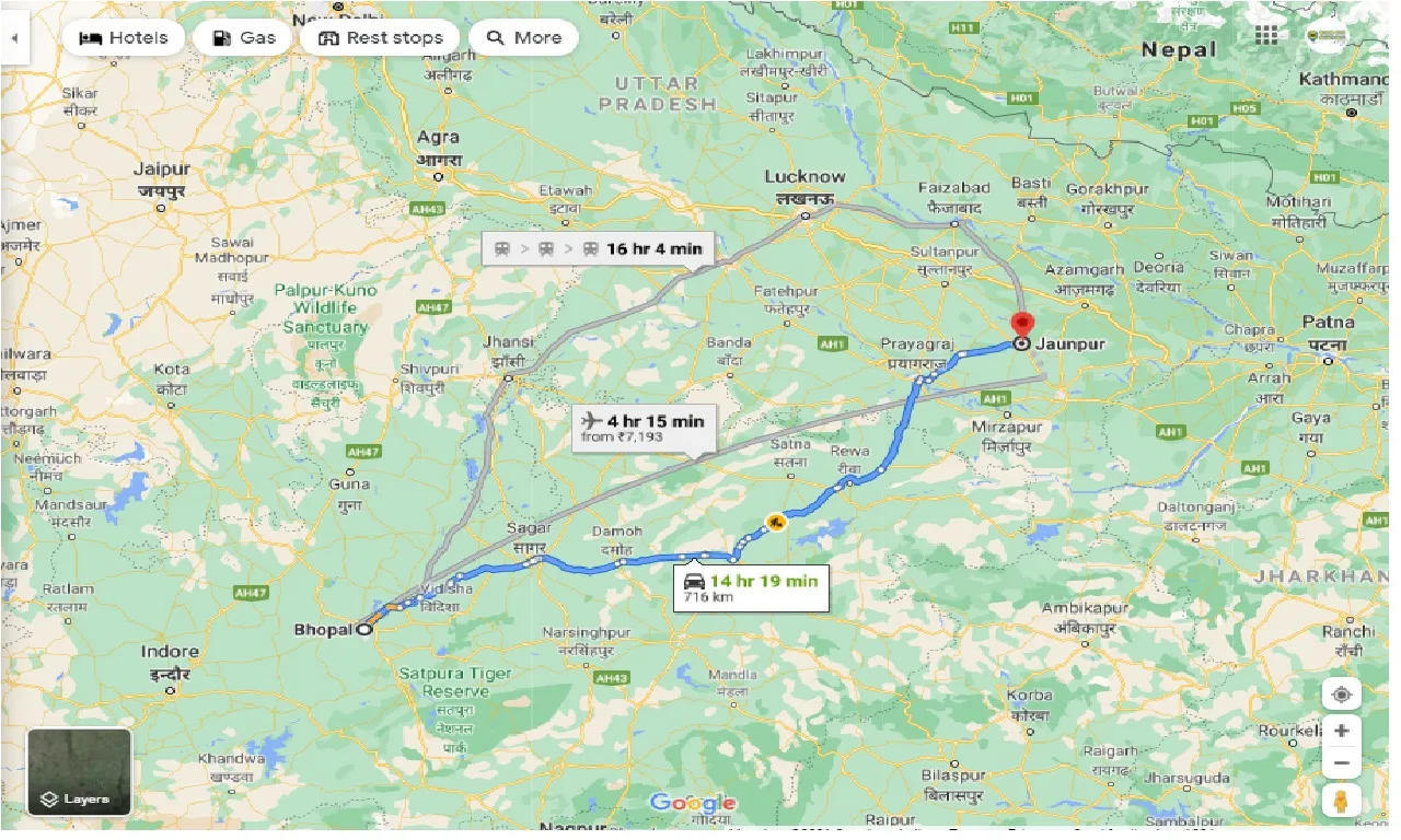 bhopal-to-jaunpur-round-trip