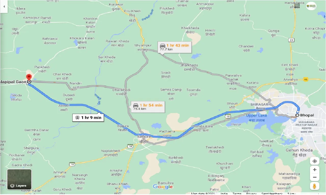 bhopal-to-kalapipal-gaon-round-trip