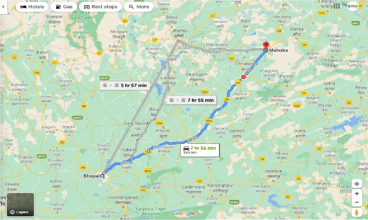 bhopal-to-mahoba-one-way