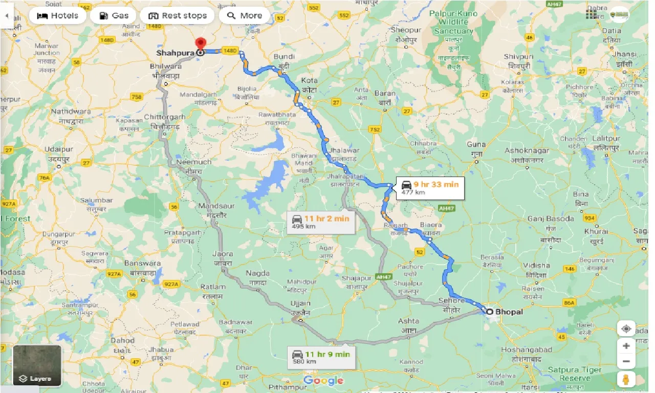 bhopal-to-shahpura-round-trip