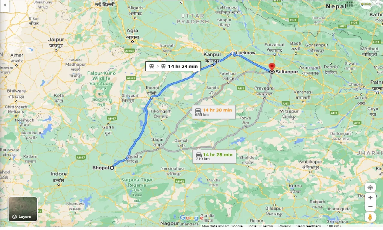 bhopal-to-sultanpur-one-way