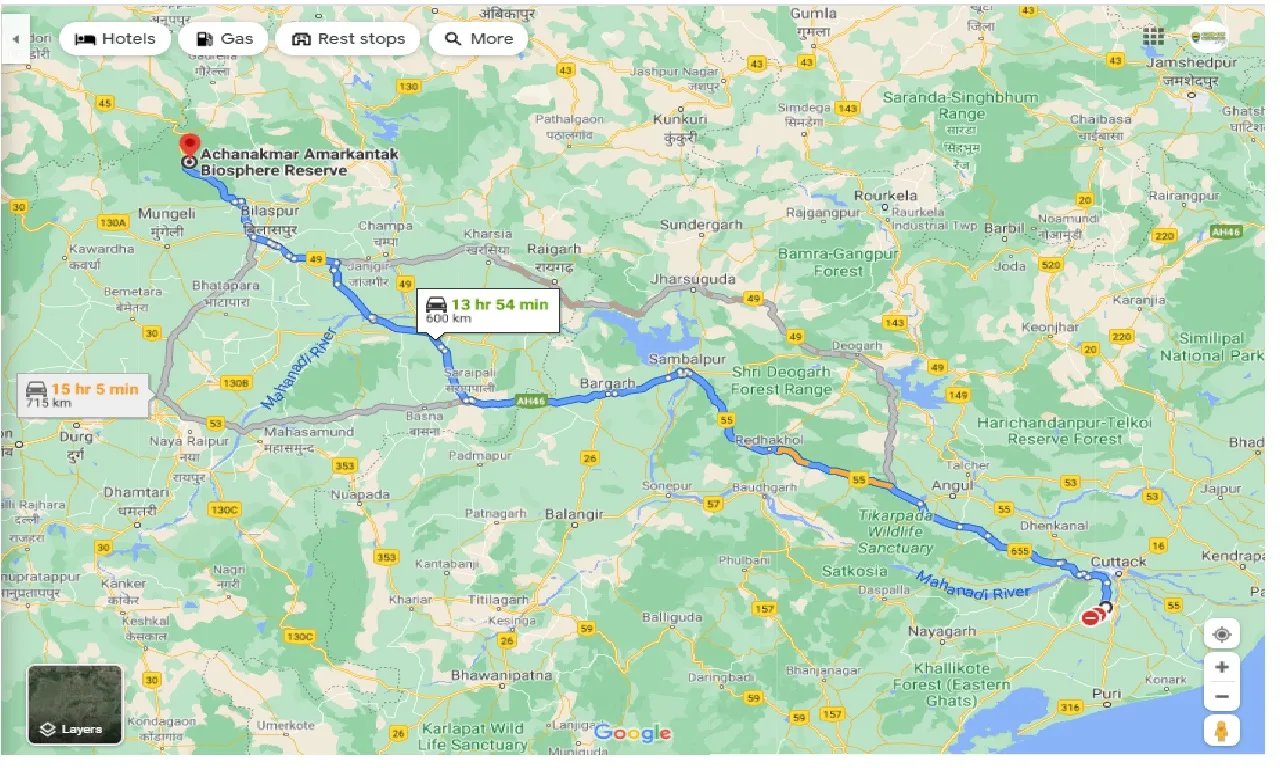 bhubaneswar-to-amarkantak-achanakmar-one-way