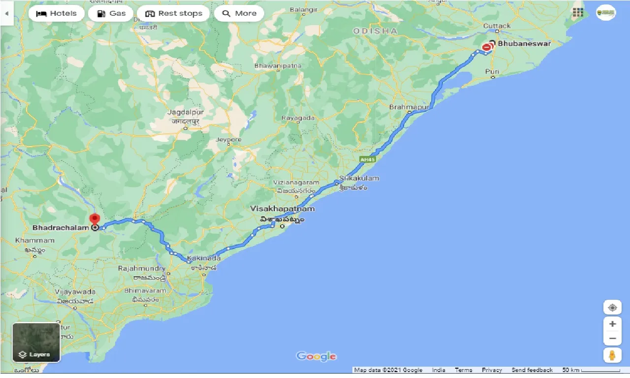 bhubaneswar-to-bhadrachalam-taxi