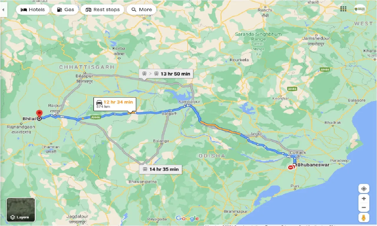 bhubaneswar-to-bhilai-taxi