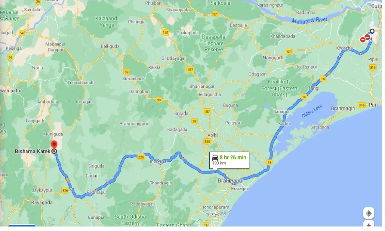 bhubaneswar-to-bishama-katek-one-way