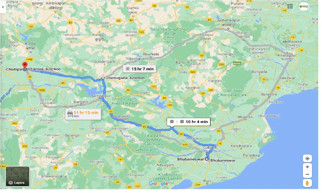 bhubaneswar-to-champa-taxi