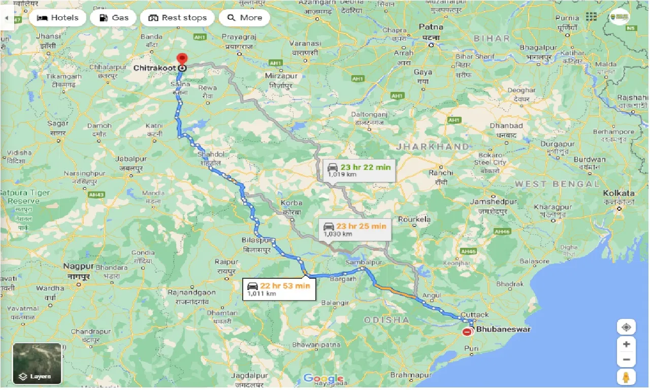 bhubaneswar-to-chitrakoot-one-way