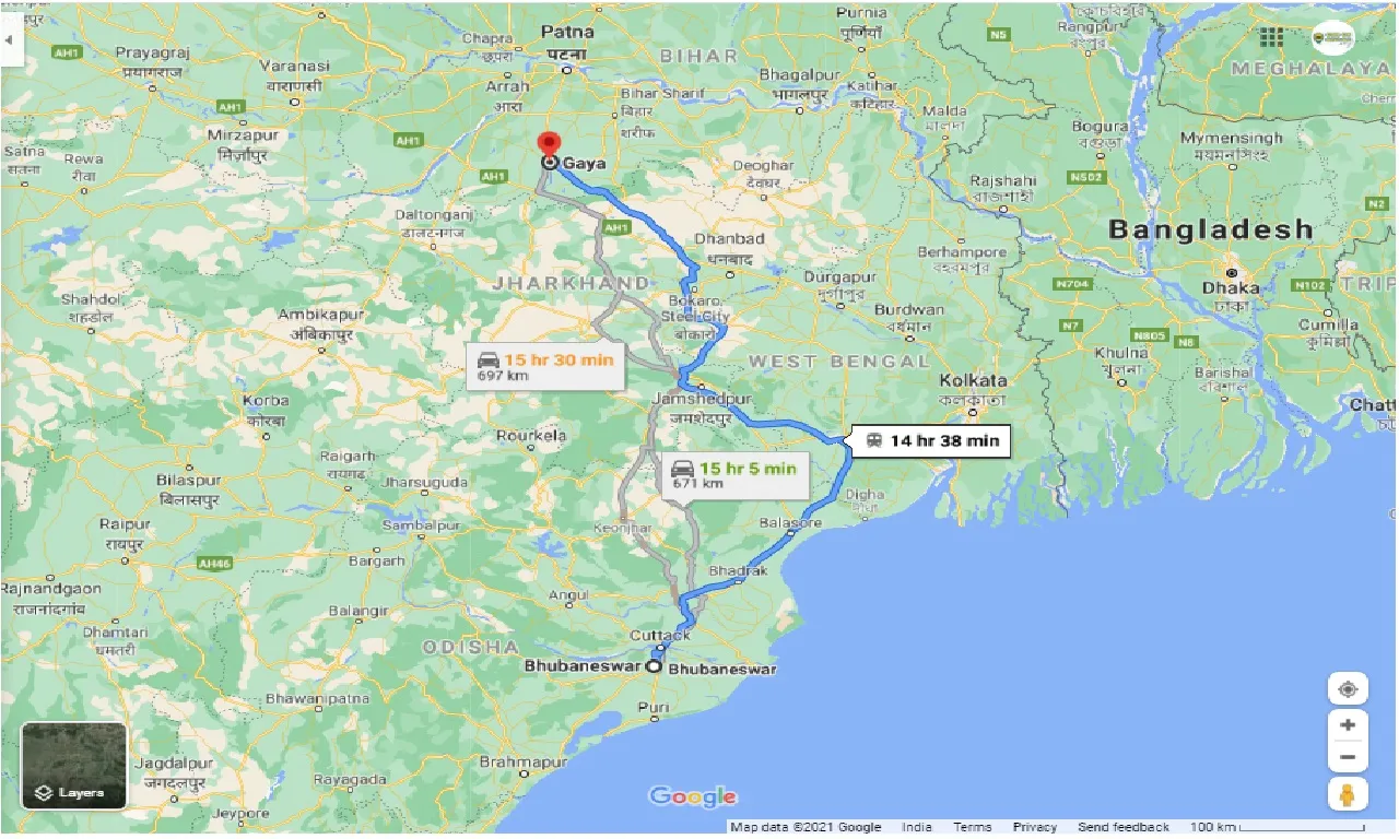 bhubaneswar-to-gaya-one-way