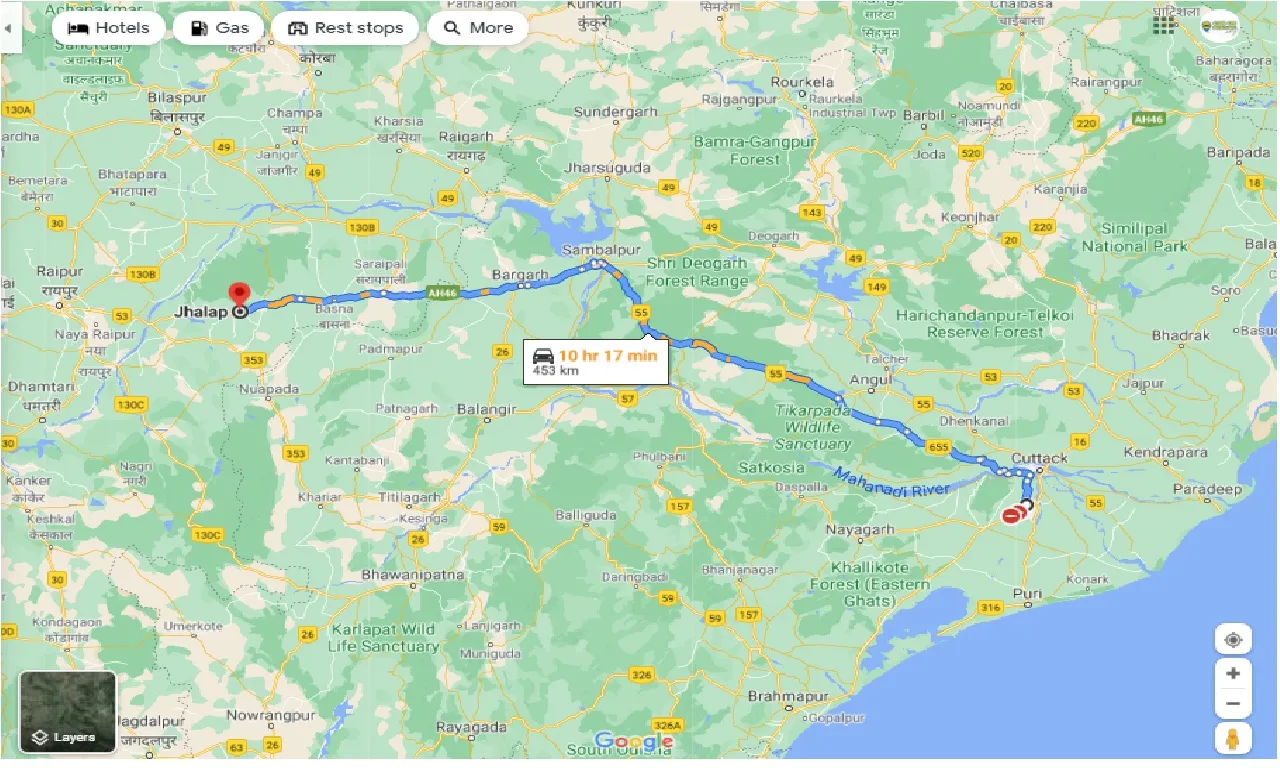 bhubaneswar-to-jhalap-one-way