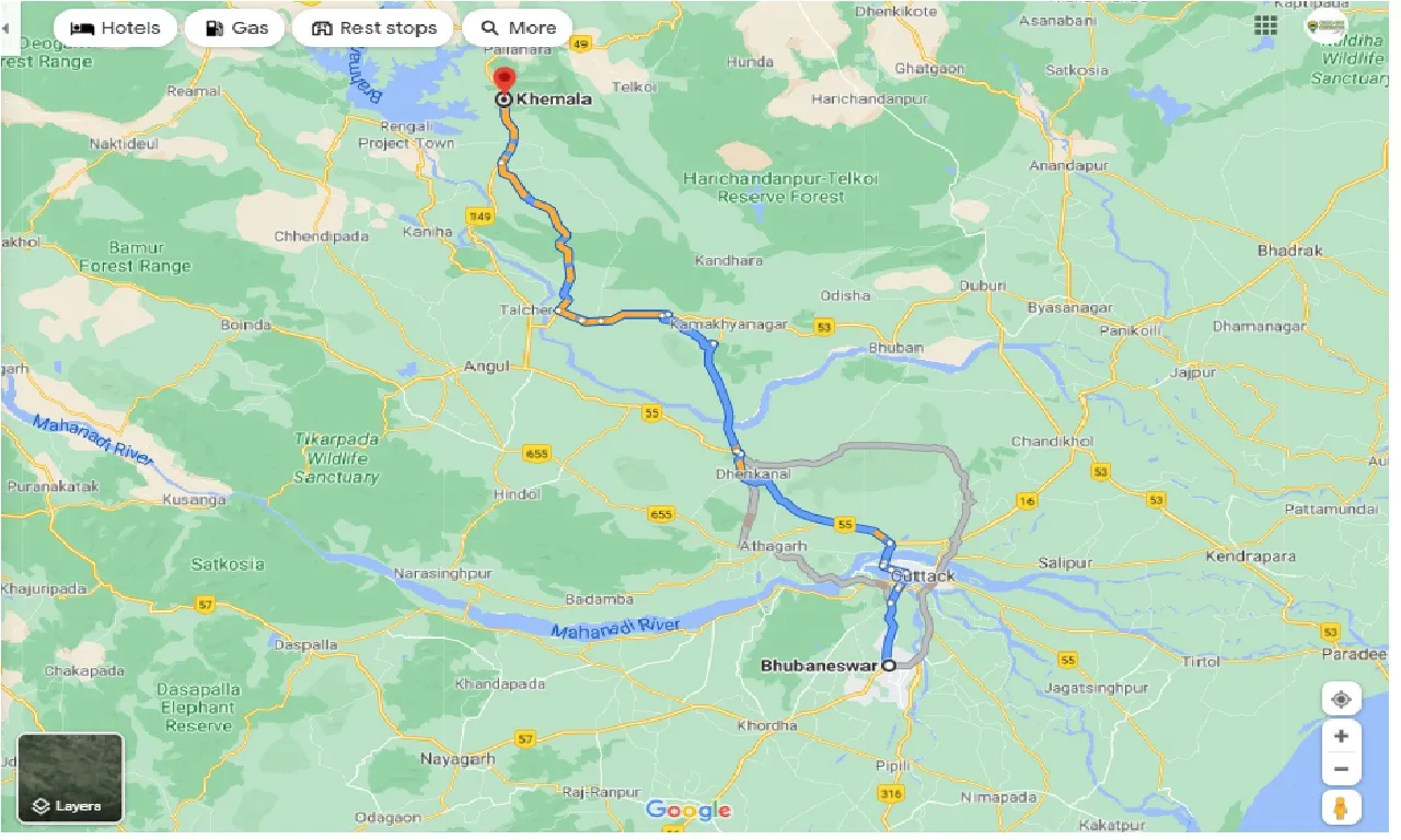 bhubaneswar-to-khemala-one-way