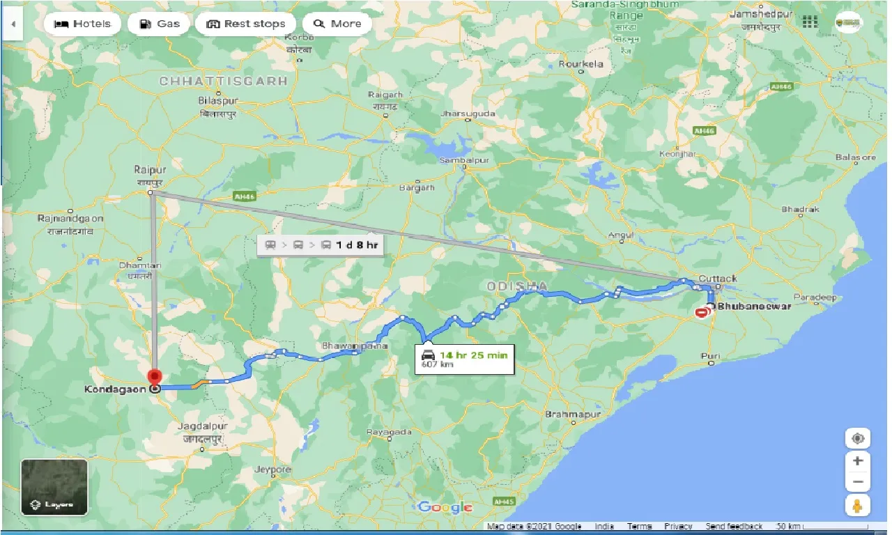 bhubaneswar-to-kondagaon-taxi