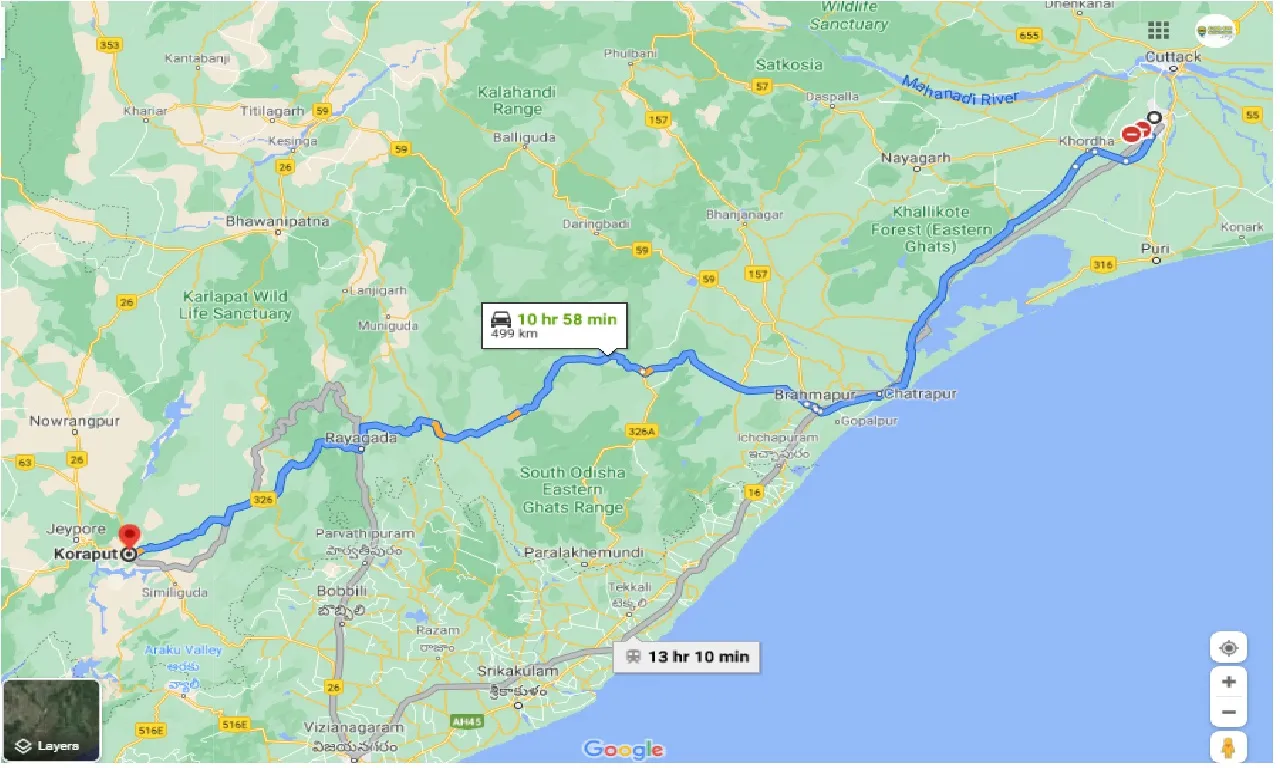 bhubaneswar-to-koraput-taxi