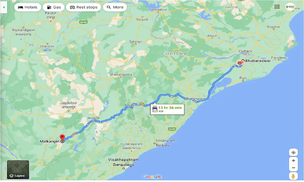 bhubaneswar-to-malkangiri-taxi