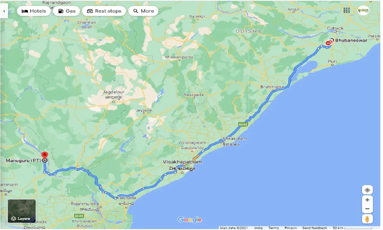 bhubaneswar-to-manuguru-taxi