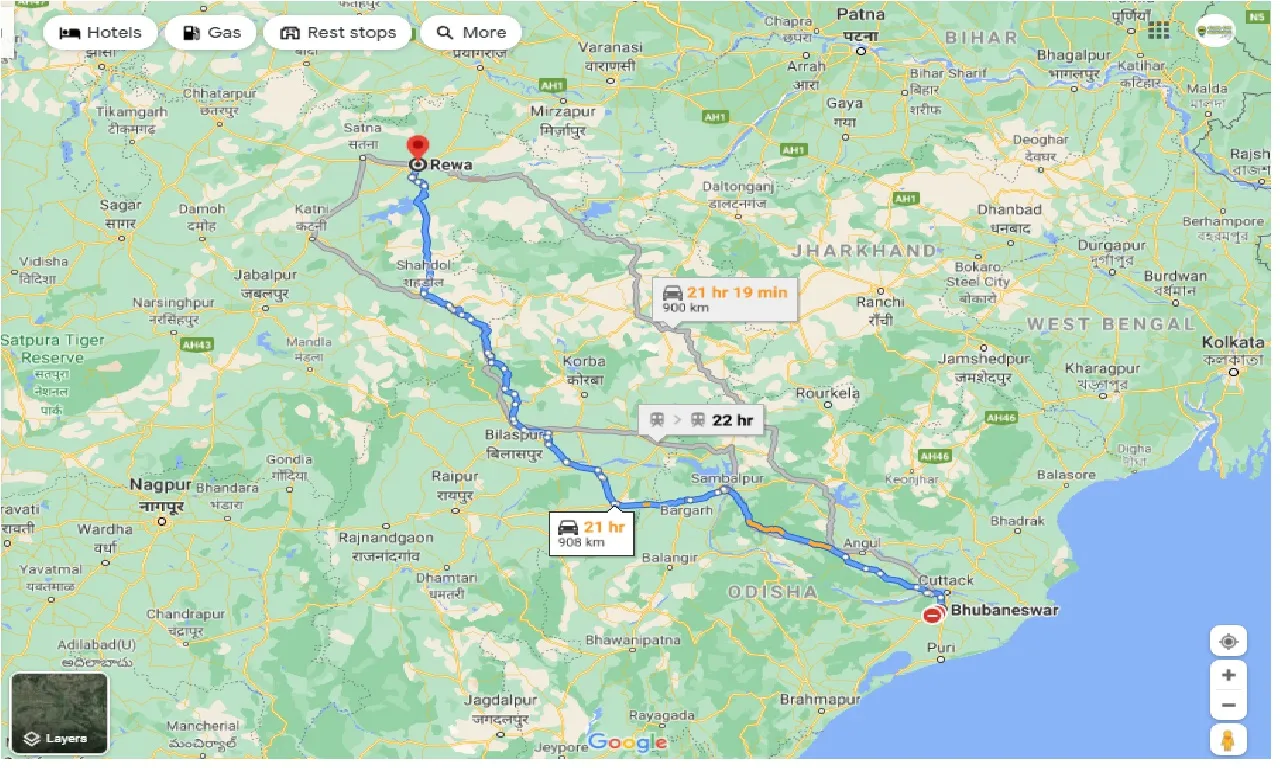 bhubaneswar-to-rewa-taxi