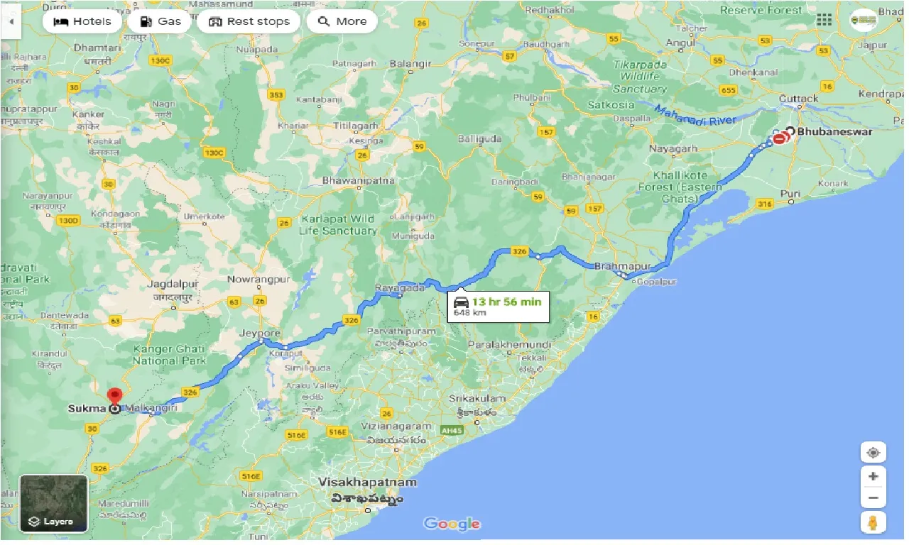 bhubaneswar-to-sukma-taxi