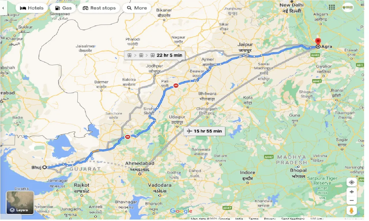 bhuj-to-agra-one-way