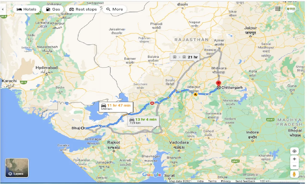 bhuj-to-chittorgarh-taxi