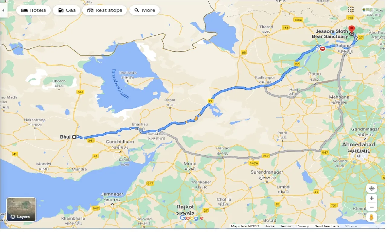 bhuj-to-jessore-sloth-bear-sanctuary-one-way