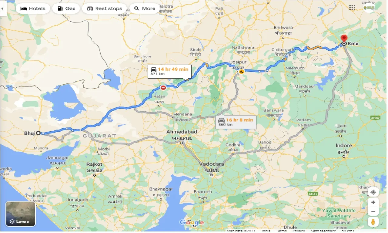 bhuj-to-kota-taxi