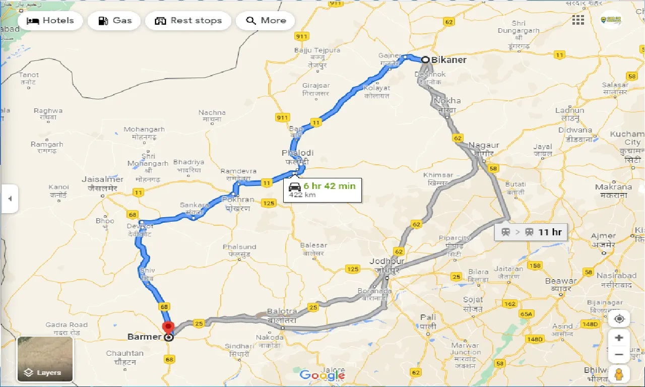 bikaner-to-barmer-one-way