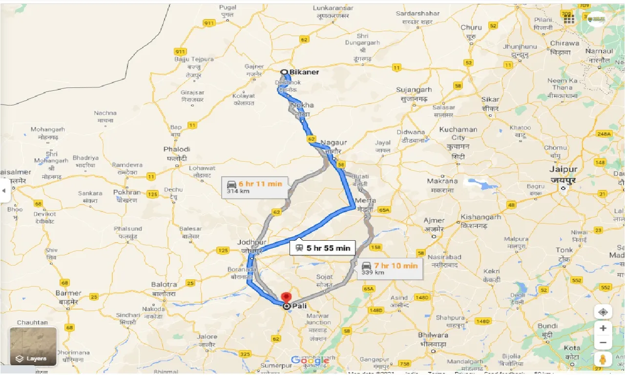 bikaner-to-pali-rajasthan-one-way