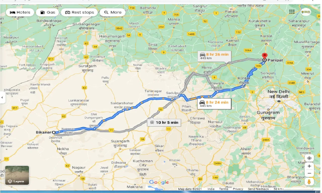 bikaner-to-panipat-round-trip