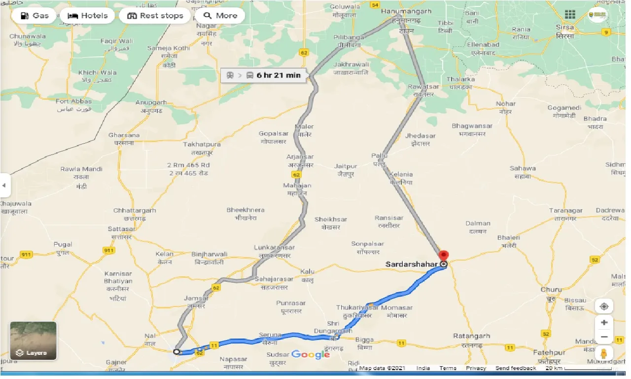 bikaner-to-sardarshahar-one-way